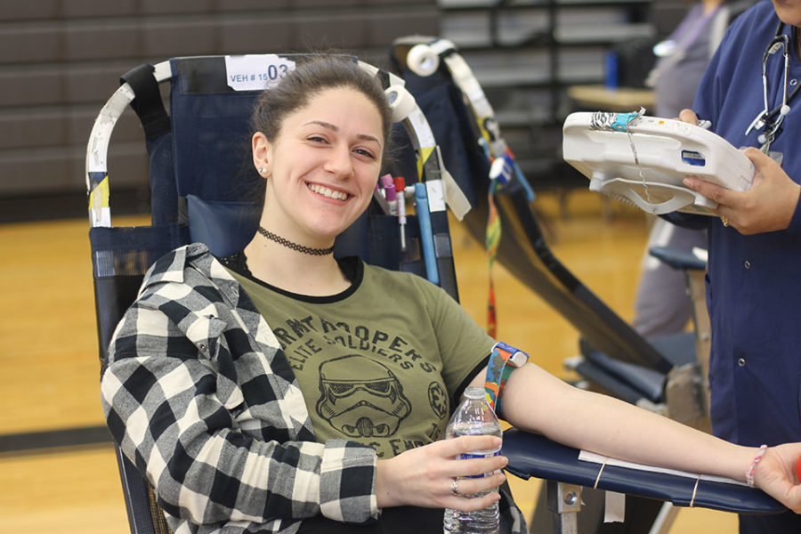 Students and staff donate blood