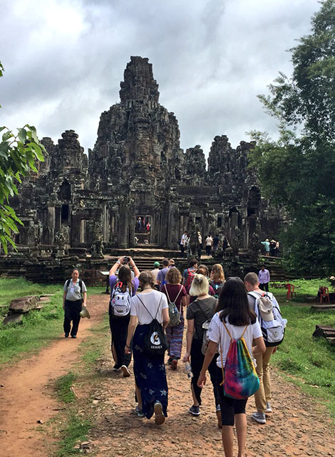 Exploring Worlds Cultures class experiences one of the many sites throughout Asia