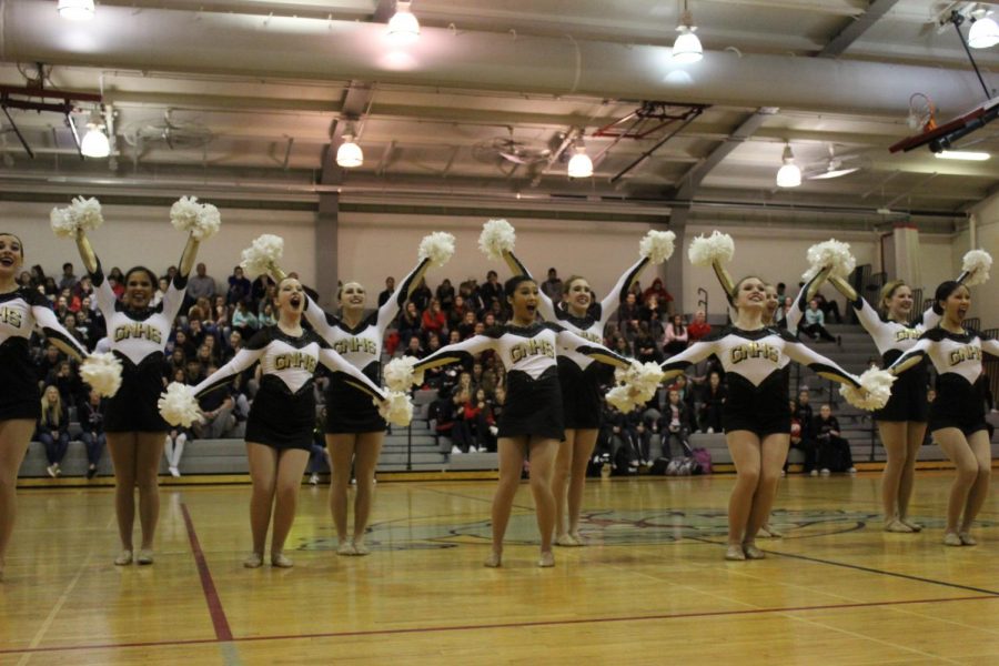 Dance team performs at Sectionals.