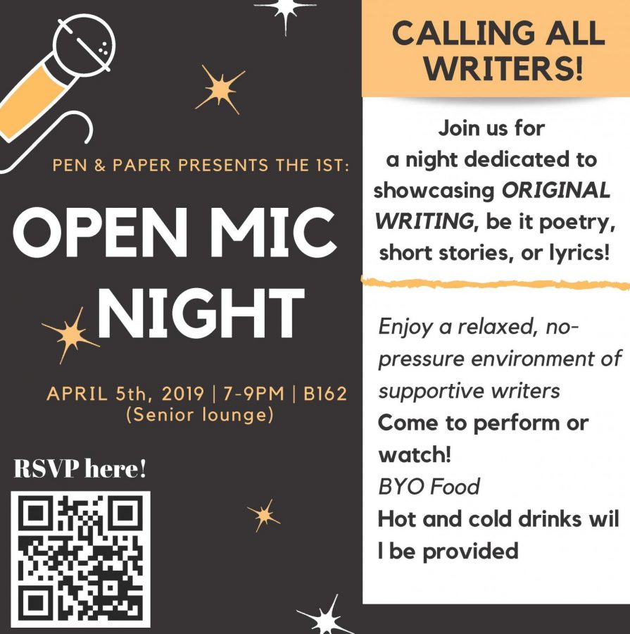 Pen and Paper organizes Open Mic Night