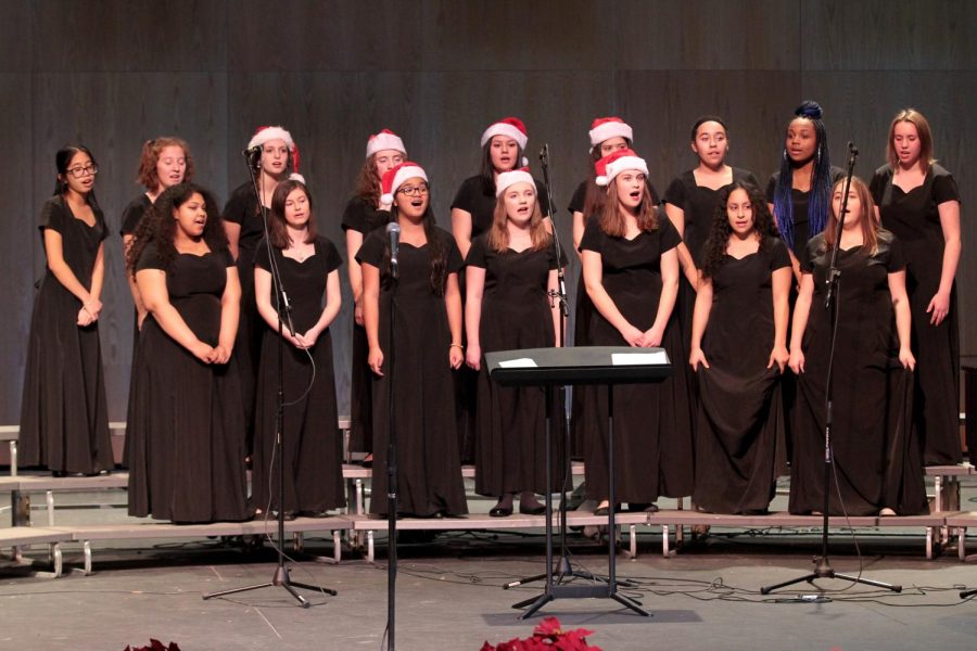 Members of the choirs participated in the Winter Concert in December.