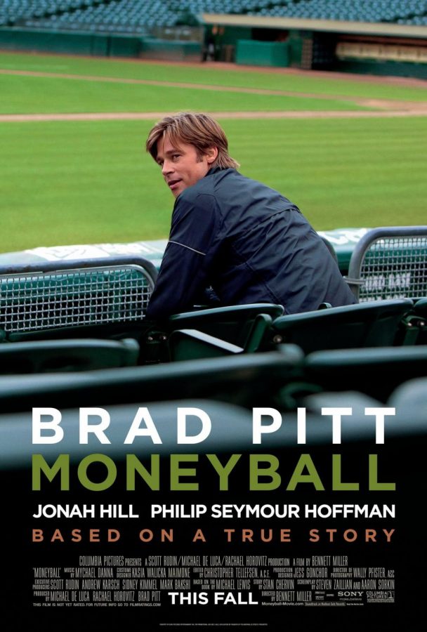 Movie poster of Moneyball starring Brad Pitt. Premiered in 2011.