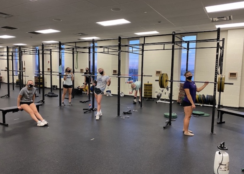 In the fall, students were able to use the weight room under COVID guidelines. Right now, the weight room is closed.
