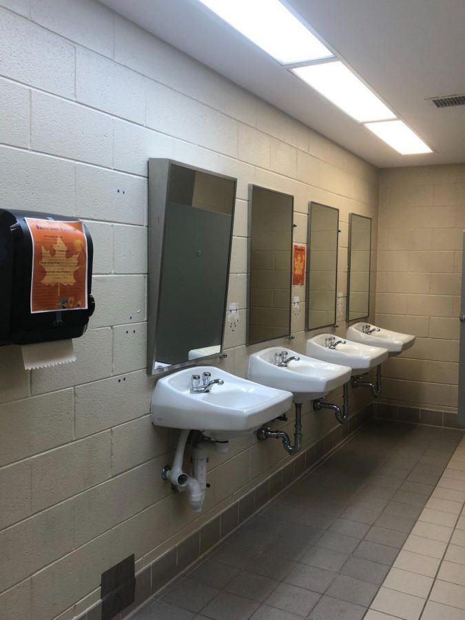 Students found that the soap was taken from many of the bathrooms. 