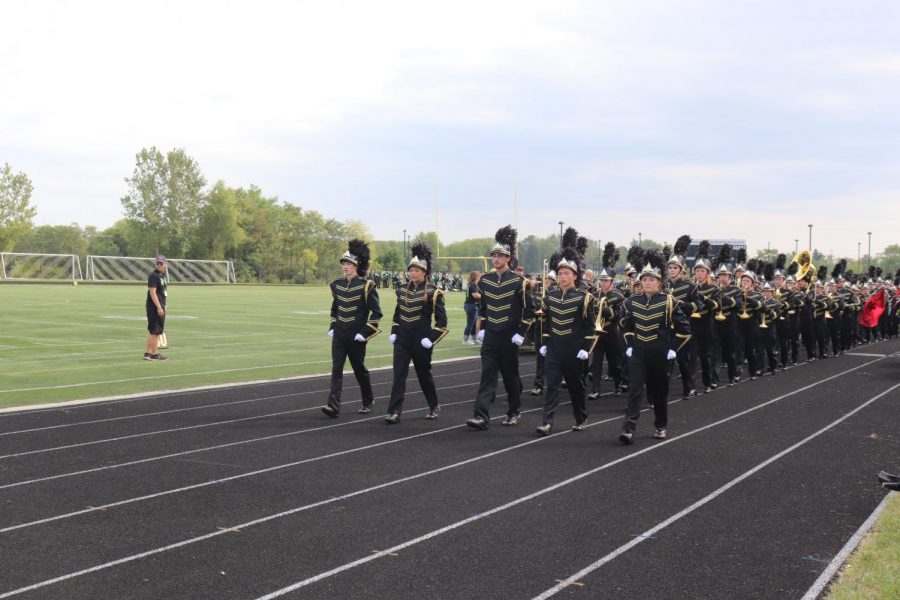 The+marching+band+won+third+place+in+class+4a+at+the+competition+at+the+University+of+Illinois.