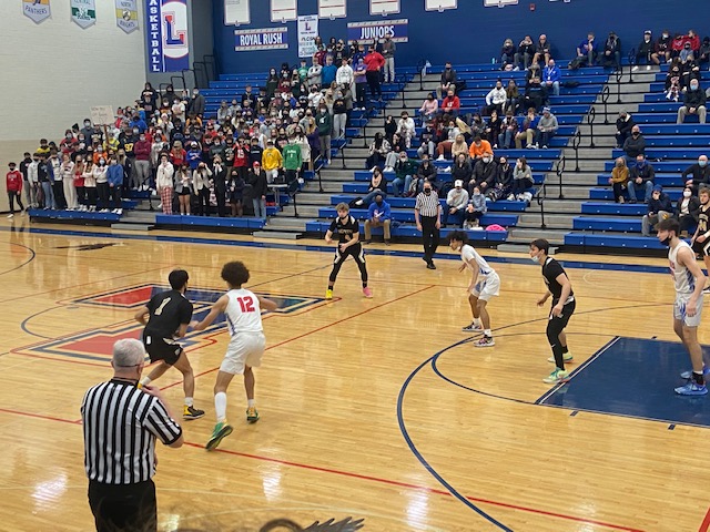 Boys basketball played Lakes on Jan. 25, losing in the final seconds 60-59.