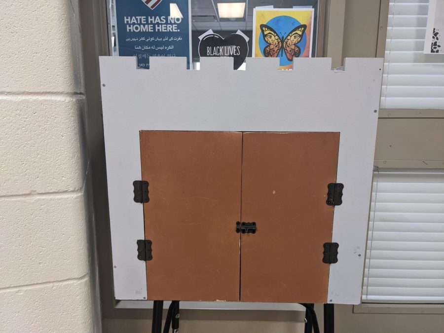 At the snack castle, students can pick up food.