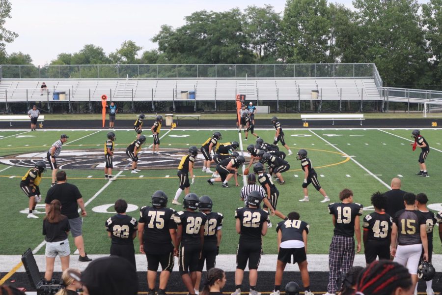 The North Knights scrimmaged on Friday, Aug. 19 as the Superfans and students came to cheer them on.