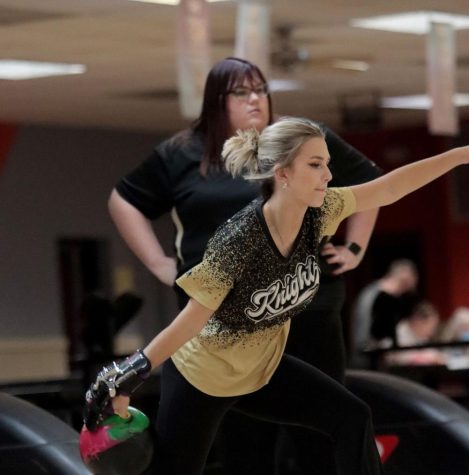 Junior Brooke Ellingsen qualified for State in girls bowling after finishing second at Sectionals.